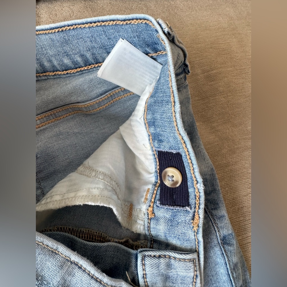 Abercrombie Kids High Rise Jean Legging Light Wash Distressed Jeans 13/14 Short - Picture 6 of 10